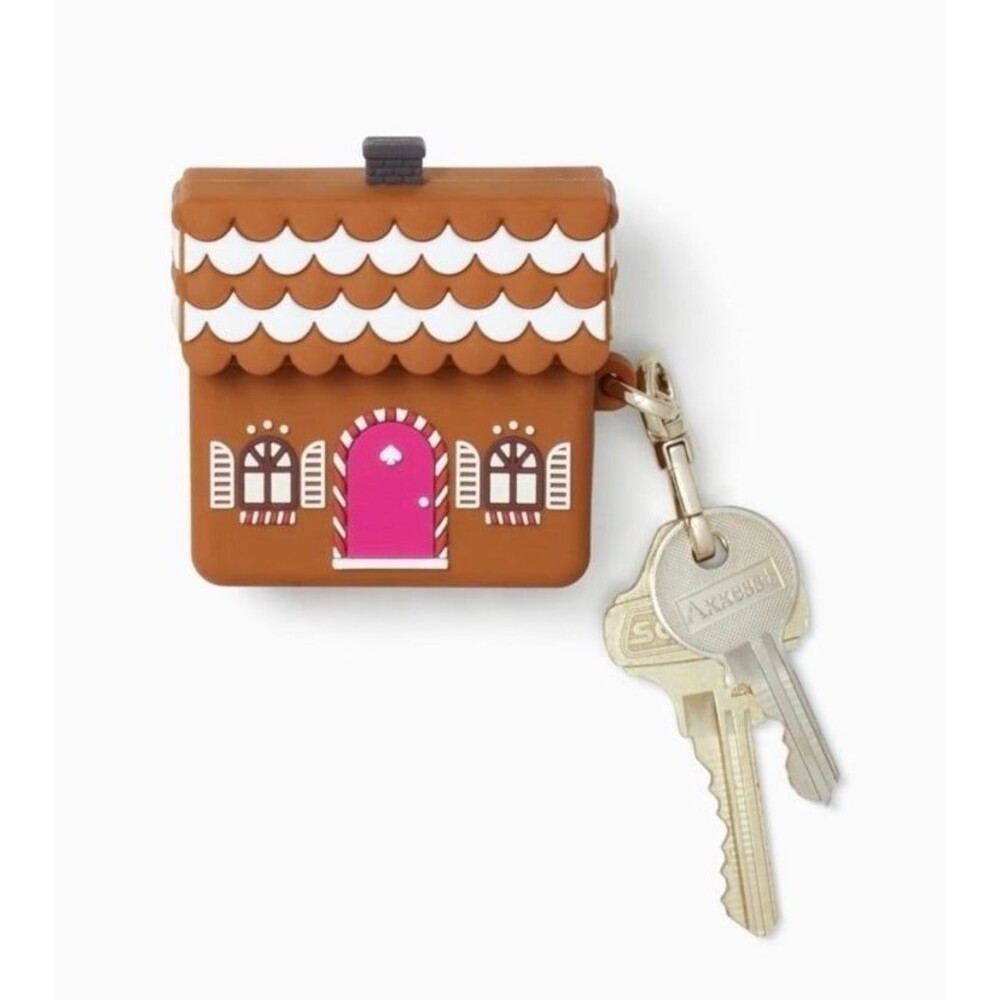 NWB K9401 Kate Spade Gingerbread Airpods 3rd Generation Case Clips Keychain - Picture 5 of 5